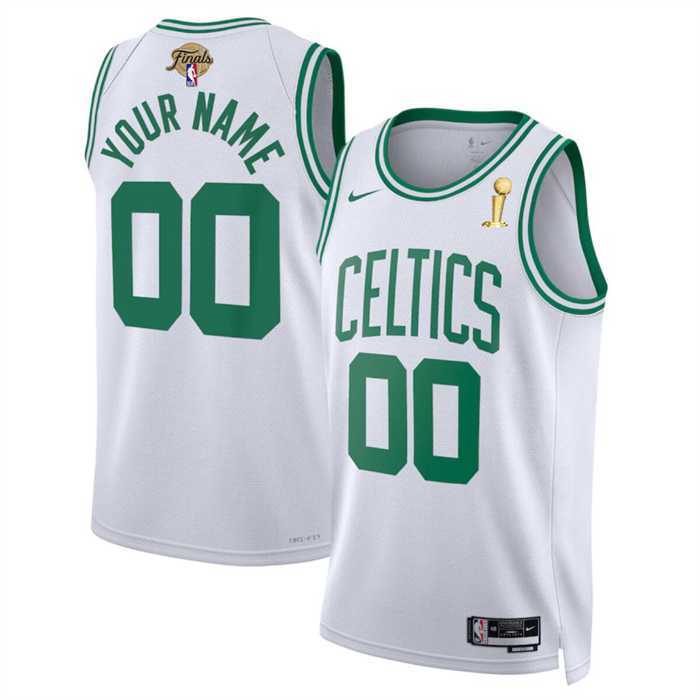 Men%27s Boston Celtics Active Player Custom White 2024 Finals Champions Association Edition Stitched Basketball Jersey